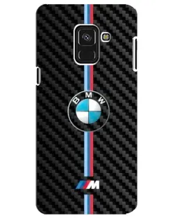 Чохол для Samsung Galaxy A8 Plus 2018 (A730F) з картинкою «Емблема BMW та карбон»