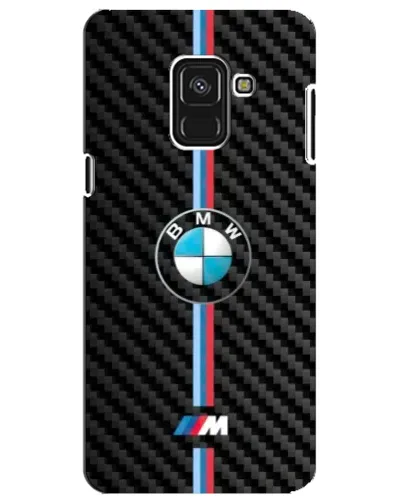 Чохол для Samsung Galaxy A8 Plus 2018 (A730F) з картинкою «Емблема BMW та карбон»