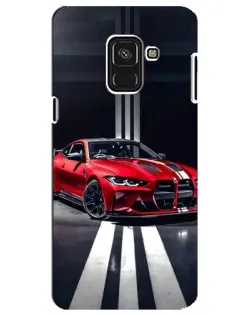Чохол для Samsung Galaxy A8 Plus 2018 (A730F) з картинкою «Червона BMW на дорозі»