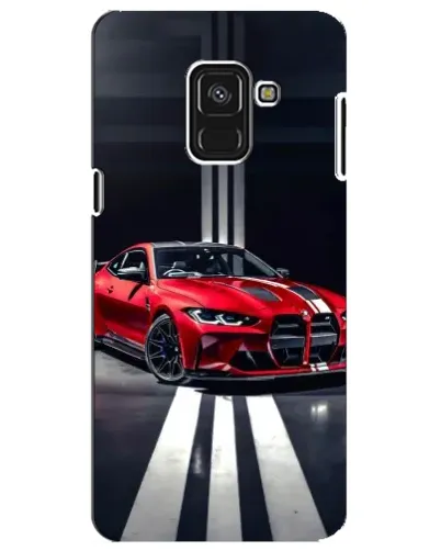 Чохол для Samsung Galaxy A8 Plus 2018 (A730F) з картинкою «Червона BMW на дорозі»