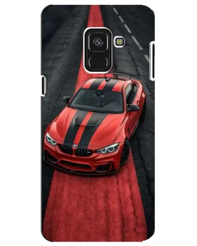 Чохол для Samsung Galaxy A8 Plus 2018 (A730F) з картинкою «BMW на червоній доріжці»