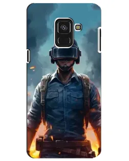 Чехол для Samsung Galaxy A8 Plus 2018 (A730F) с картинкой «PUBG — реалистичный герой»