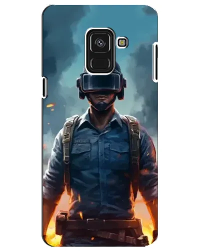 Чехол для Samsung Galaxy A8 Plus 2018 (A730F) с картинкой «PUBG — реалистичный герой»