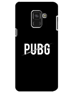 Чехол для Samsung Galaxy A8 Plus 2018 (A730F) с картинкой «PUBG — белый логотип»
