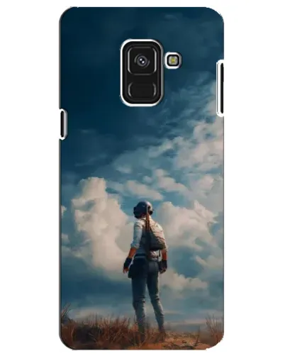 Чехол для Samsung Galaxy A8 Plus 2018 (A730F) с картинкой «Герой PUBG на скале»