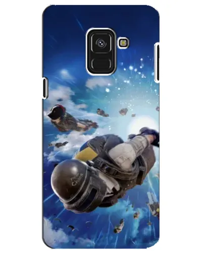 Чехол для Samsung Galaxy A8 Plus 2018 (A730F) с картинкой «Десант PUBG — прыжок»