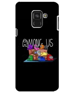 Чехол для Samsung Galaxy A8 Plus 2018 (A730F) с картинкой «Логотип Among Us» Чехол для Samsung Galaxy A8 Plus 2018 (A730F) с картинкой «Логотип Among Us»