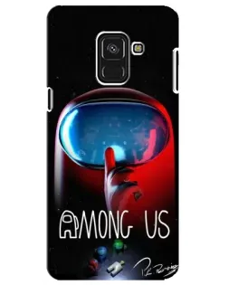 Чехол для Samsung Galaxy A8 Plus 2018 (A730F) с картинкой «Красный импостер — макро» Чехол для Samsung Galaxy A8 Plus 2018 (A730F) с картинкой «Красный импостер — макро»
