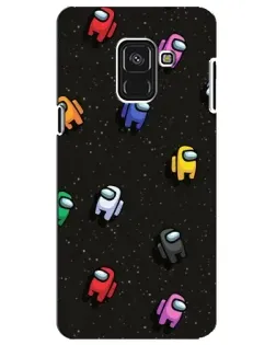 Чехол для Samsung Galaxy A8 Plus 2018 (A730F) с картинкой «Космический паттерн Among Us» Чехол для Samsung Galaxy A8 Plus 2018 (A730F) с картинкой «Космический паттерн Among Us»