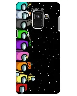 Чехол для Samsung Galaxy A8 Plus 2018 (A730F) с картинкой «Команда Among Us»