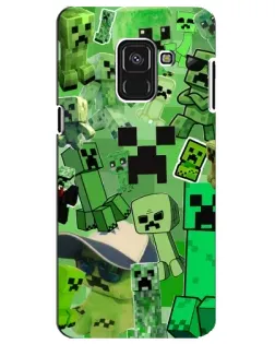 Чехол для Samsung Galaxy A8 Plus 2018 (A730F) с картинкой «Криперы Minecraft» Чехол для Samsung Galaxy A8 Plus 2018 (A730F) с картинкой «Криперы Minecraft»