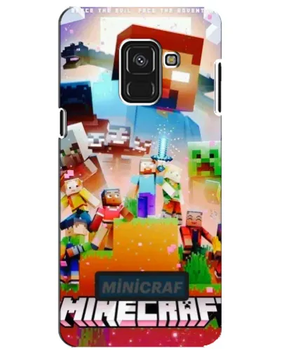 Чехол для Samsung Galaxy A8 Plus 2018 (A730F) с картинкой «Minecraft герои игры»