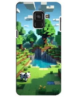Чехол для Samsung Galaxy A8 Plus 2018 (A730F) с картинкой «Minecraft летний день»