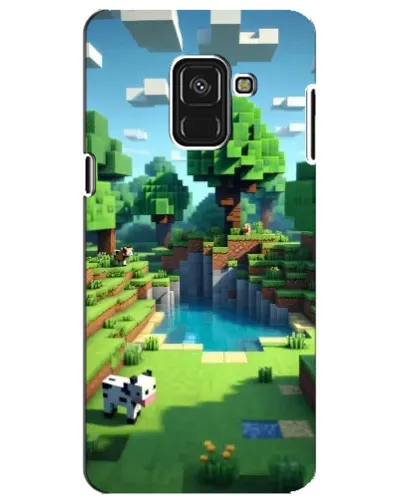 Чехол для Samsung Galaxy A8 Plus 2018 (A730F) с картинкой «Minecraft летний день»