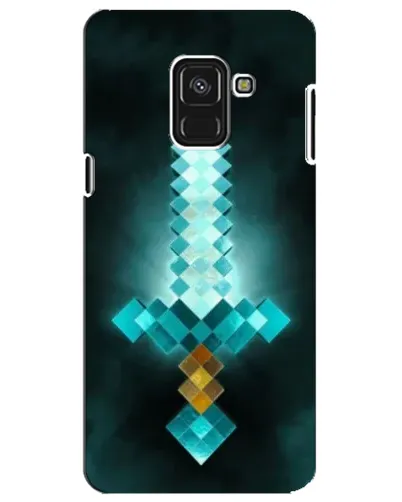 Чехол для Samsung Galaxy A8 Plus 2018 (A730F) с картинкой «Алмазный меч неон»