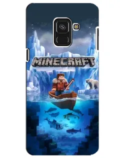 Чехол для Samsung Galaxy A8 Plus 2018 (A730F) с картинкой «Minecraft ледяной мир»