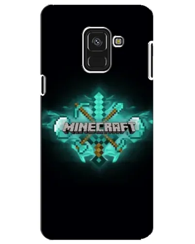 Чехол для Samsung Galaxy A8 Plus 2018 (A730F) с картинкой «Minecraft Diamond лого»