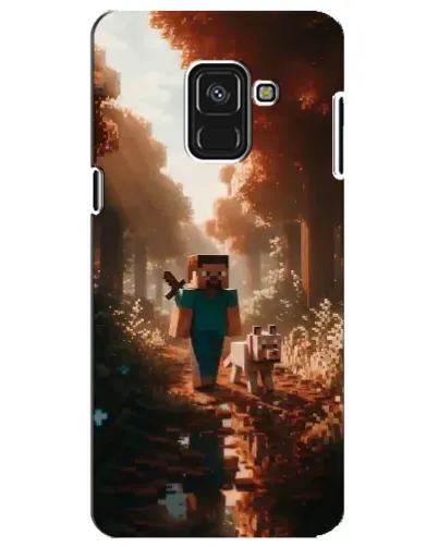 Чехол для Samsung Galaxy A8 Plus 2018 (A730F) с картинкой «Стив в лесу»