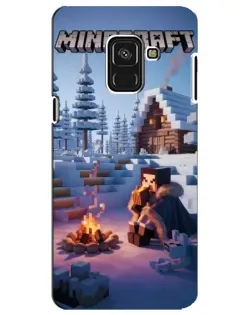Чехол для Samsung Galaxy A8 Plus 2018 (A730F) с картинкой «Зимний Minecraft»