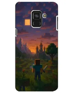 Чехол для Samsung Galaxy A8 Plus 2018 (A730F) с картинкой «Стив у башни»