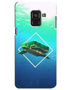 Чохол для Samsung Galaxy A8 Plus 2018 (A730F) з картинкою «Черепаха Minecraft»