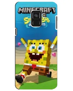 Чохол для Samsung Galaxy A8 Plus 2018 (A730F) з картинкою «Губка Боб Minecraft»