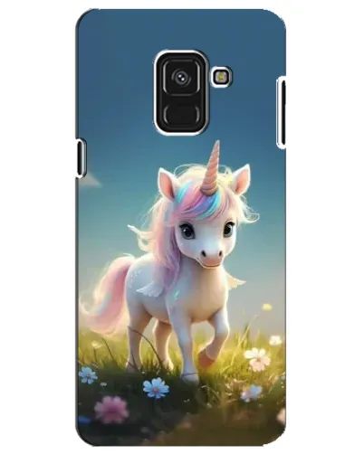 Чехол для Samsung Galaxy A8 Plus 2018 (A730F) с картинкой «Единорог на поляне»