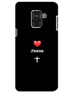 Чехол для Samsung Galaxy A8 Plus 2018 (A730F) с картинкой «Сердце - Jesus»