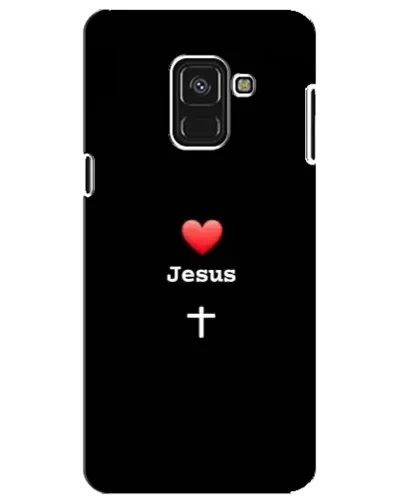 Чехол для Samsung Galaxy A8 Plus 2018 (A730F) с картинкой «Сердце - Jesus»