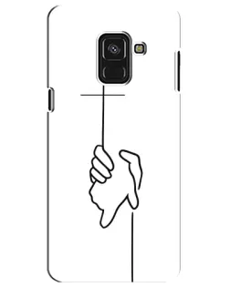 Чехол для Samsung Galaxy A8 Plus 2018 (A730F) с картинкой «Рука держит»