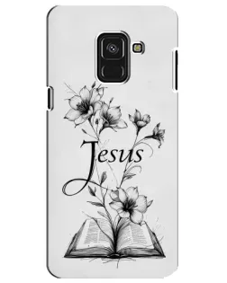 Чехол для Samsung Galaxy A8 Plus 2018 (A730F) с картинкой «Цветы и Библия»