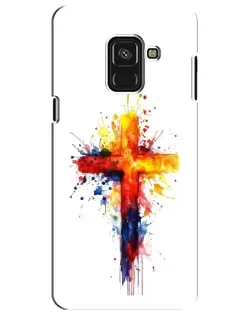 Чехол для Samsung Galaxy A8 Plus 2018 (A730F) с картинкой «Акварельный крест»