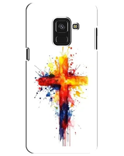Чехол для Samsung Galaxy A8 Plus 2018 (A730F) с картинкой «Акварельный крест»