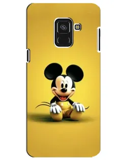 Чехол для Samsung Galaxy A8 Plus 2018 (A730F) с картинкой «Микки на желтом»