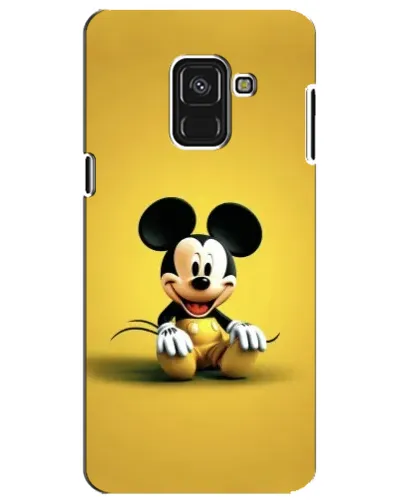 Чехол для Samsung Galaxy A8 Plus 2018 (A730F) с картинкой «Микки на желтом»