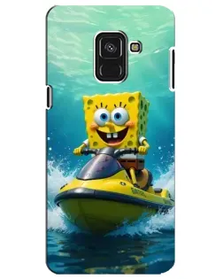 Чехол для Samsung Galaxy A8 Plus 2018 (A730F) с картинкой «Спанч Боб на гидроцикле» Чехол для Samsung Galaxy A8 Plus 2018 (A730F) с картинкой «Спанч Боб на гидроцикле»