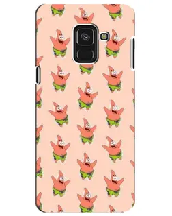 Чехол для Samsung Galaxy A8 Plus 2018 (A730F) с картинкой «Патрик Стар паттерн»