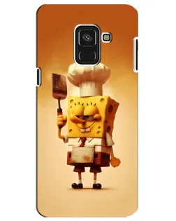 Чехол для Samsung Galaxy A8 Plus 2018 (A730F) с картинкой «Губка Боб повар»