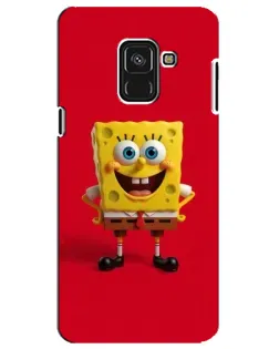Чехол для Samsung Galaxy A8 Plus 2018 (A730F) с картинкой «Спанч Боб на красном»