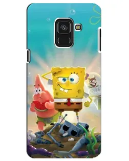 Чехол для Samsung Galaxy A8 Plus 2018 (A730F) с картинкой «Спанч Боб победитель»