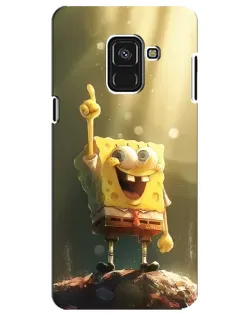 Чехол для Samsung Galaxy A8 Plus 2018 (A730F) с картинкой «Сияющий Спанч Боб»
