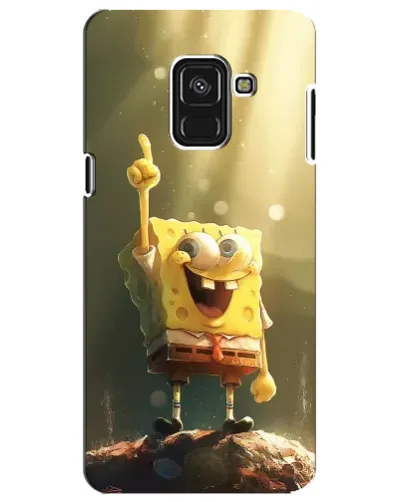 Чехол для Samsung Galaxy A8 Plus 2018 (A730F) с картинкой «Сияющий Спанч Боб»