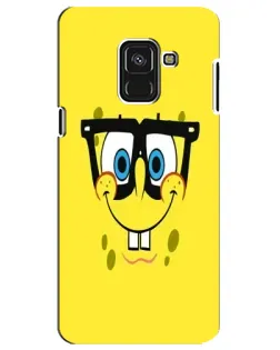 Чехол для Samsung Galaxy A8 Plus 2018 (A730F) с картинкой «Минималистичный Спанч Боб»