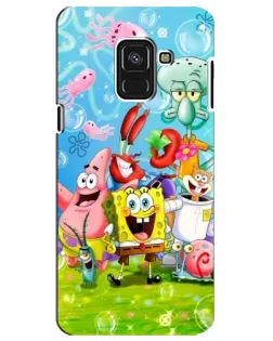Чехол для Samsung Galaxy A8 Plus 2018 (A730F) с картинкой «Губка Боб и друзья»