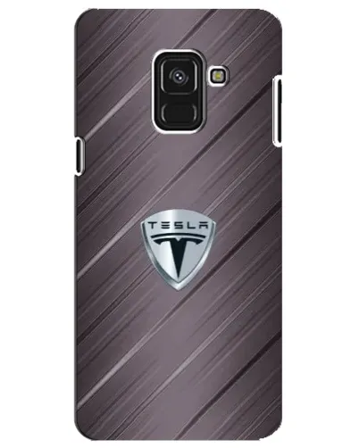 Чохол для Samsung Galaxy A8 Plus 2018 (A730F) з картинкою «Металева текстура Tesla»