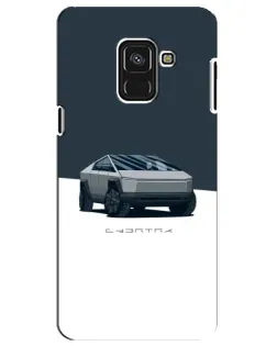 Чохол для Samsung Galaxy A8 Plus 2018 (A730F) з картинкою «Сріблястий Cybertruck Tesla»