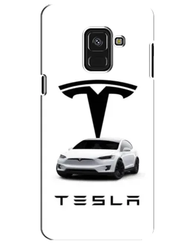 Чохол для Samsung Galaxy A8 Plus 2018 (A730F) з картинкою «Tesla White Style»