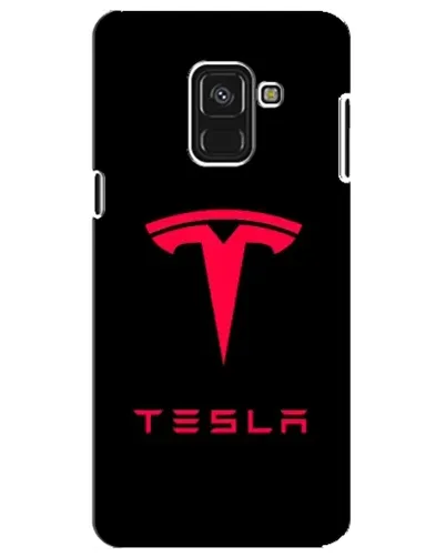 Чохол для Samsung Galaxy A8 Plus 2018 (A730F) з картинкою «Tesla Red Logo»