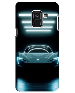 Чохол для Samsung Galaxy A8 Plus 2018 (A730F) з картинкою «Tesla в неоні»