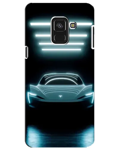 Чохол для Samsung Galaxy A8 Plus 2018 (A730F) з картинкою «Tesla в неоні»